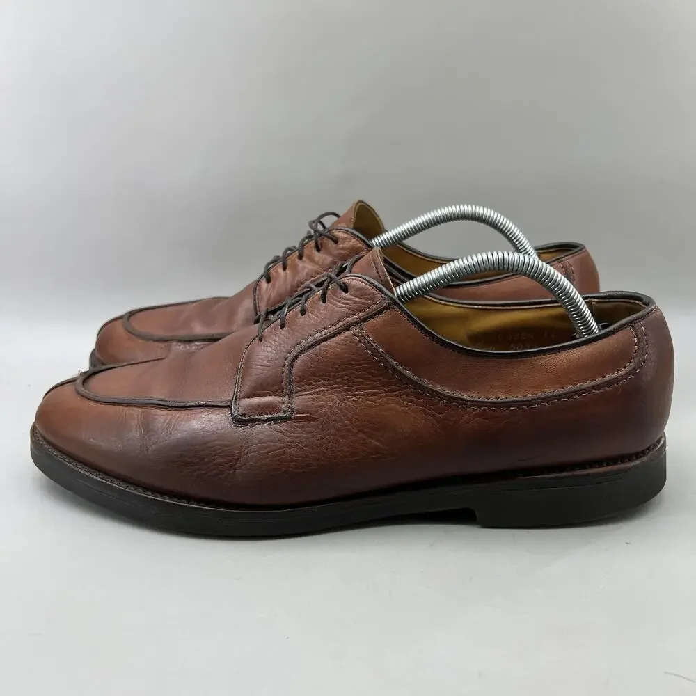 Allen Edmonds Stockbridge Oxfords Men‎ Size 11.5 D Brown Leather Split Toe Shoes